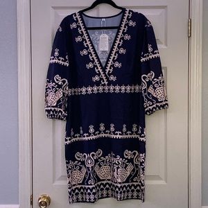 Dark Blue Long Sleeve Dress